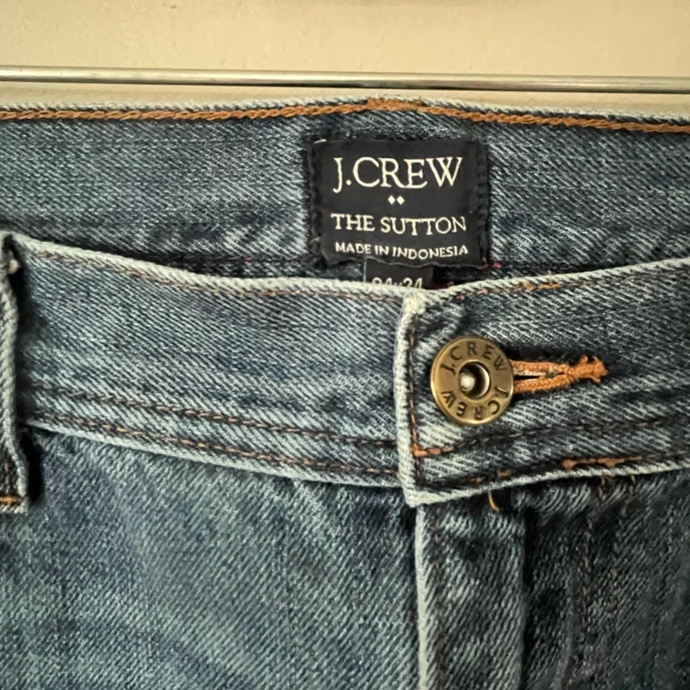 J Crew The Sutton Men's Jeans 34X31 Denim Pants Medium Wash 100% Cotton Blue